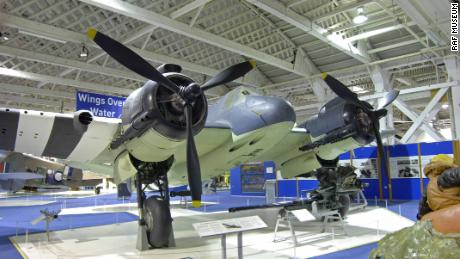 A well-preserved example of Bristol Beaufighter TF.X at the London RAF Museum.