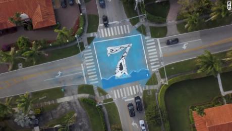 In Pinecrest, artist Xavier Cortada installed murals that show how many feet above sea level intersections are. 