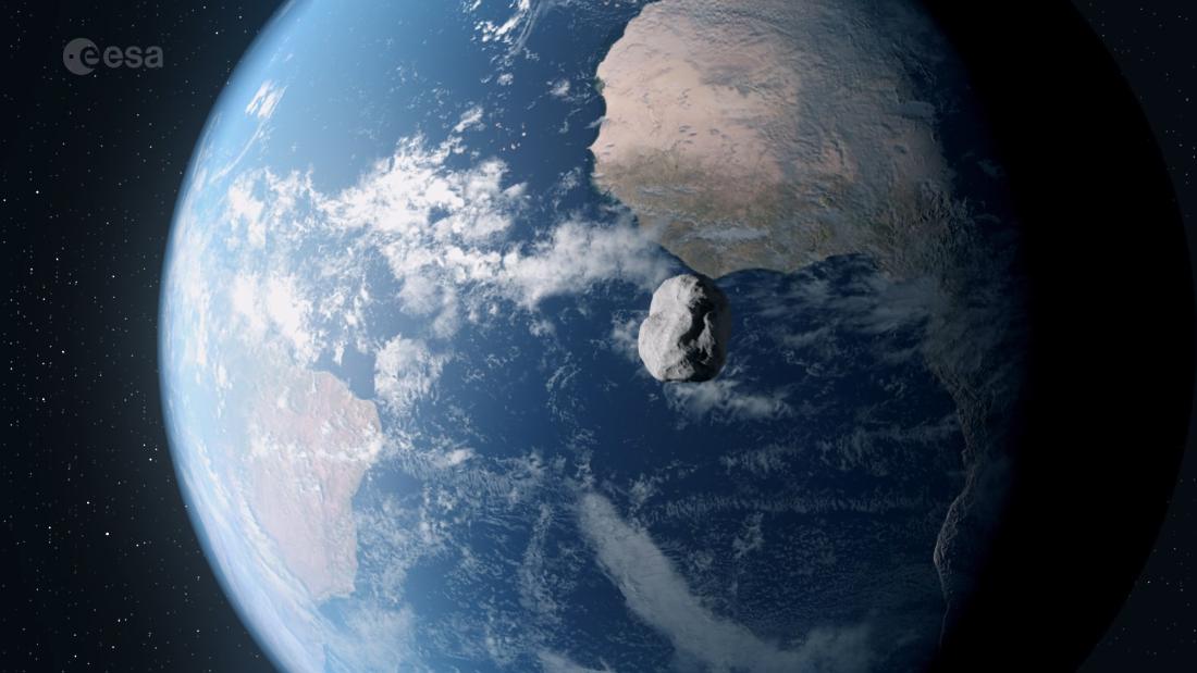 An asteroid the size of six football fields compared to Earth on Saturday night