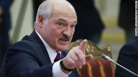 President Alexander Lukashenko speaks during a summit in St. Petersburg, Russia, on December 20, 2019.