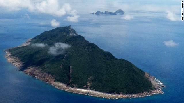 This aerial shot, taken on September 15, 2010, shows controversial islands known as Senkaku in Japan and Diaoyu in China in the East China Sea.