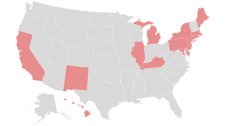 These are the states that require wearing masks while out of public