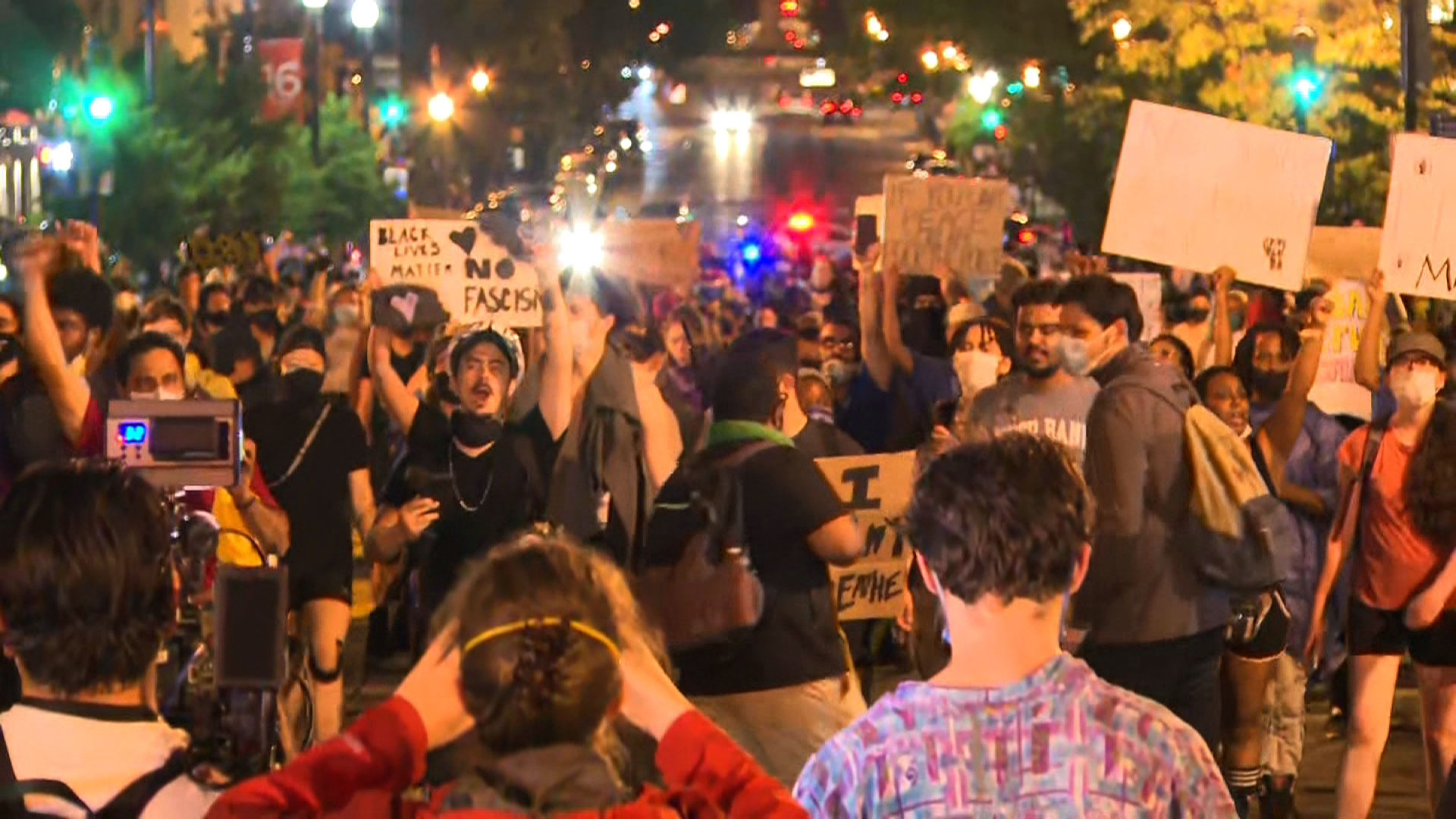 Protesters marched in Washington on Friday night. 