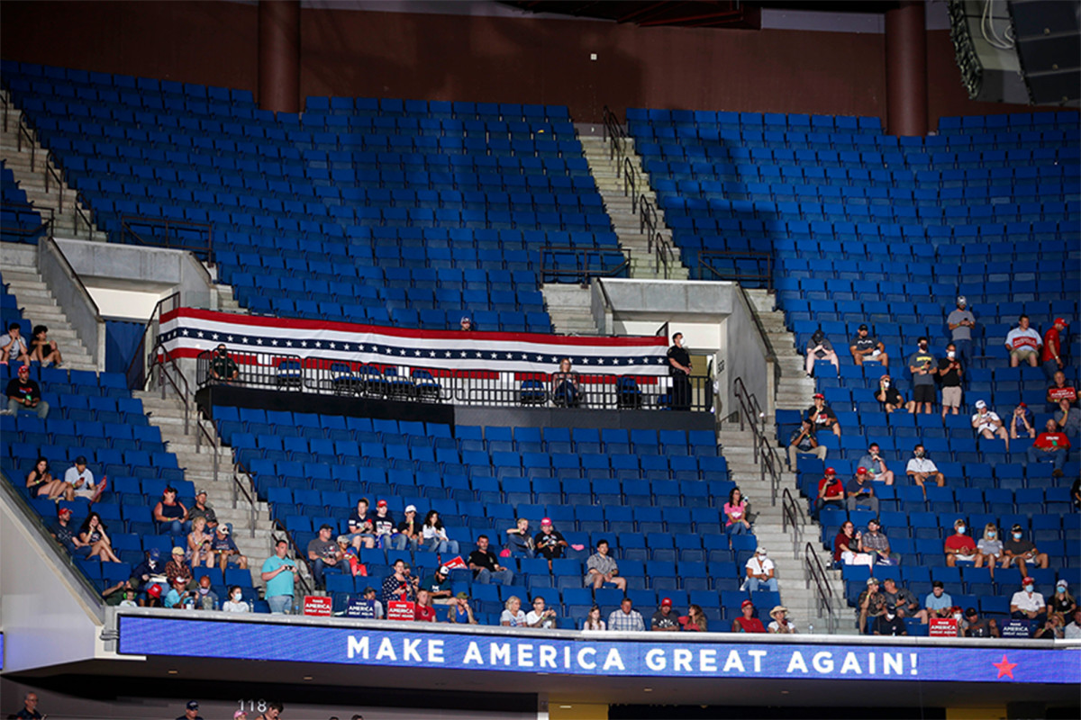 TikTok campaigns provide hundreds of unused seats on the Trump Tulsa rally