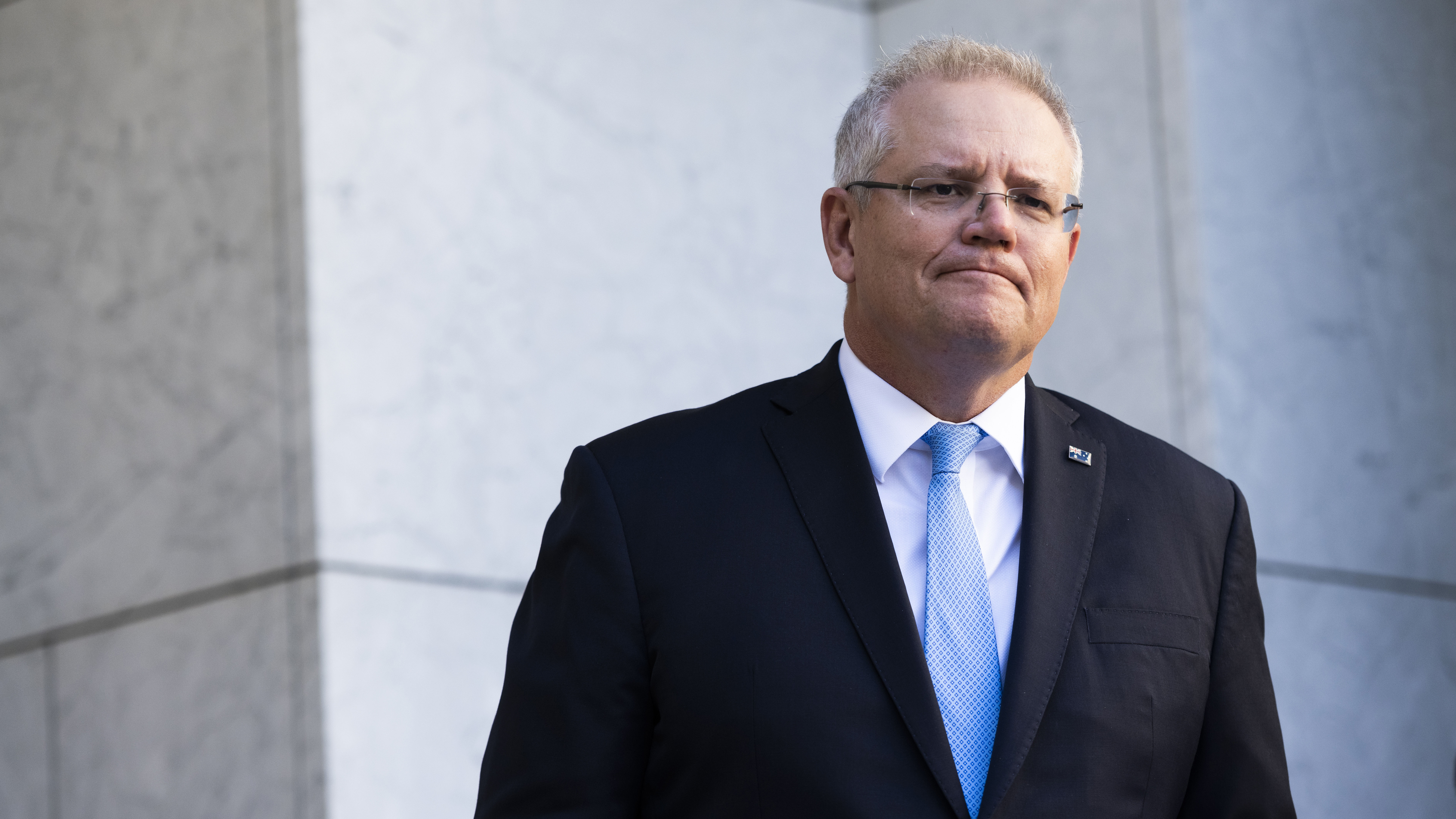 Australian Prime Minister Scott Morrison spoke at a press conference in Canberra, Australia, on May 15th.