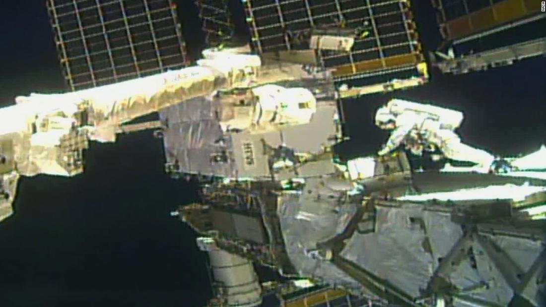 NASA astronauts take second spacewalk for space station power upgrades