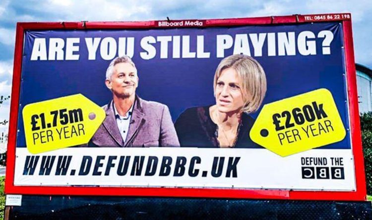 BBC News: Defund the BBC campaign launches billboards targeting Gary Lineker | UK | News