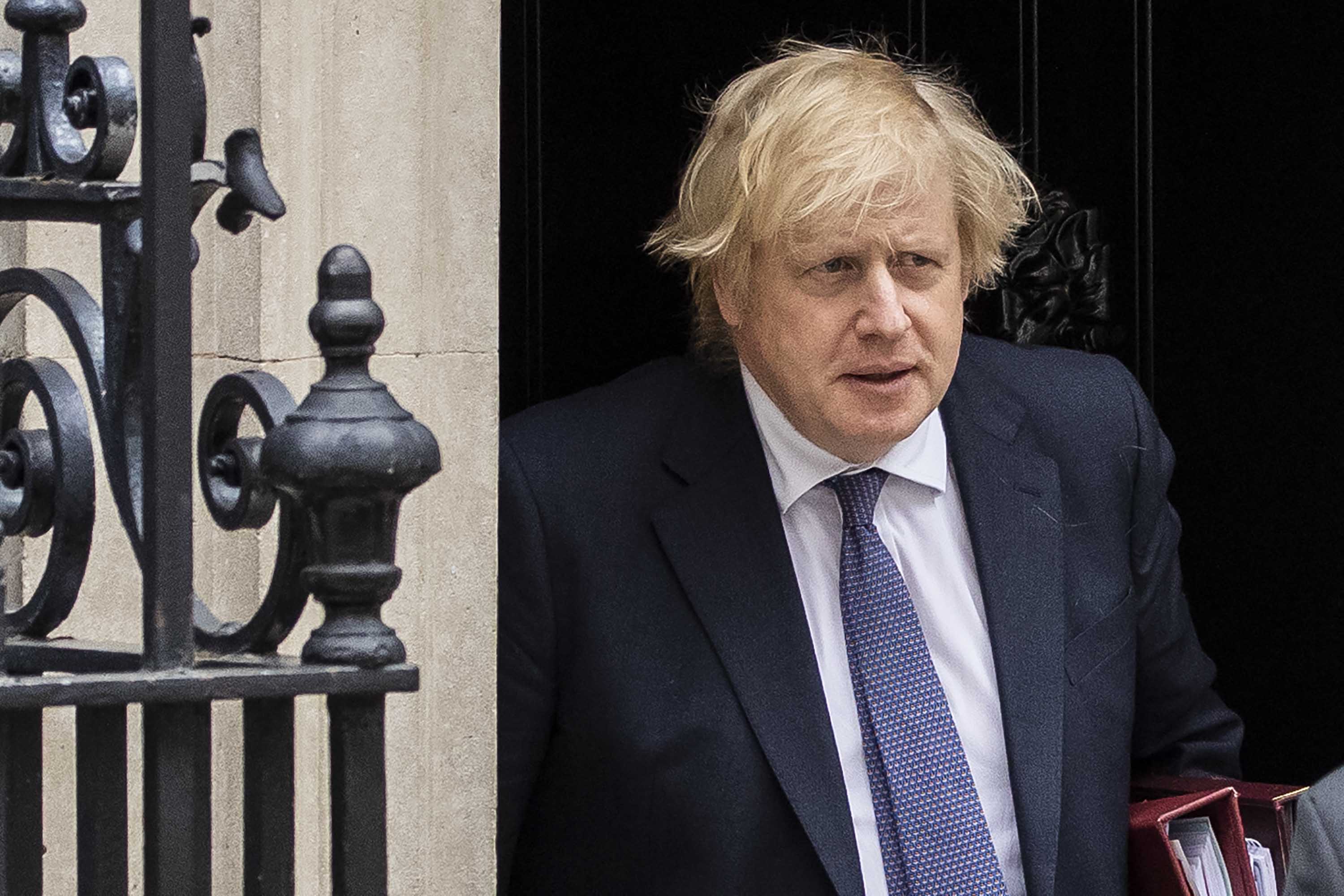 British Prime Minister Boris Johnson was pictured leaving the 10 Downing Streets in London on July 1.