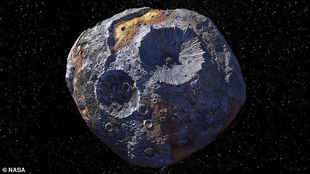 NASA says the asteroid could be similar to the Earth's core, rich in metallic iron and nickel - potentially giving astronomers insights into how our world first formed
