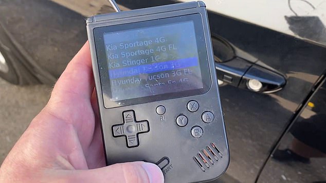 One such device is sold by SOS Auto Keys – a tech firm in Bulgaria. It is built from devices that are strikingly similar to old Nintendo Game Boys (pictured) – the handheld consoles popular with millions of children in the 1990s