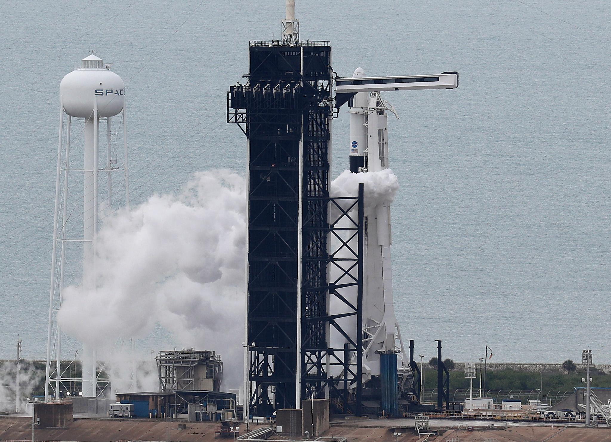 SpaceX launch cancelled minutes before lift-off due to bad weather