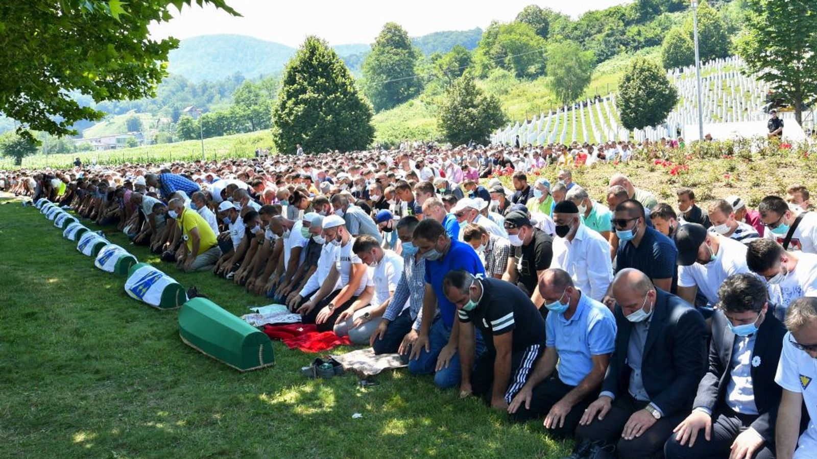 Srebrenica: Bosnians mark 25 year anniversary since massacre when 8,000 men and boys were killed | World News