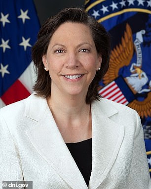 Donald Trump's CIA intelligence briefer, Beth Sanner (pictured), made rare public comments on Monday as she spoke about the challenges she faces while delivering intelligence to the president