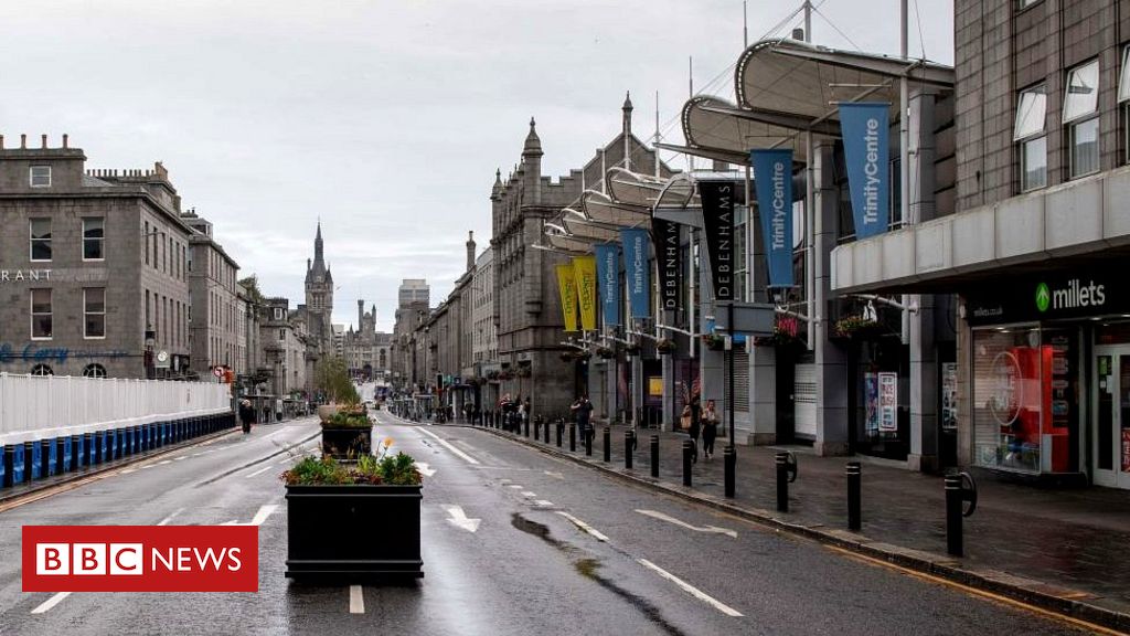 Coronavirus: Empty streets as Aberdeen lockdown takes effect