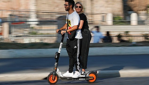 Electric scooters on roads, cycle lanes or private lands where devices have been disabled within one second of leaving legally allowed (file photo)